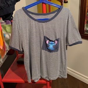 U neck Disney crop top with Stitch